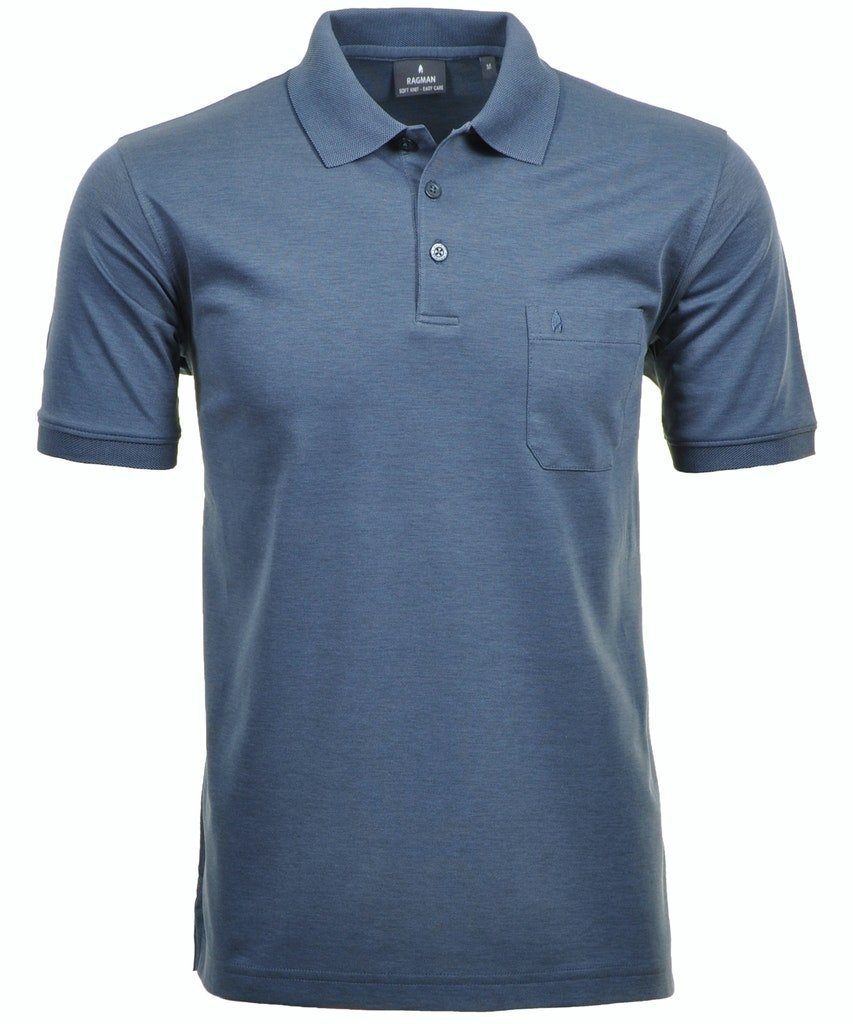 RAGMAN Poloshirt Herren Poloshirt Baumwolle Softknit-Polo günstig online kaufen