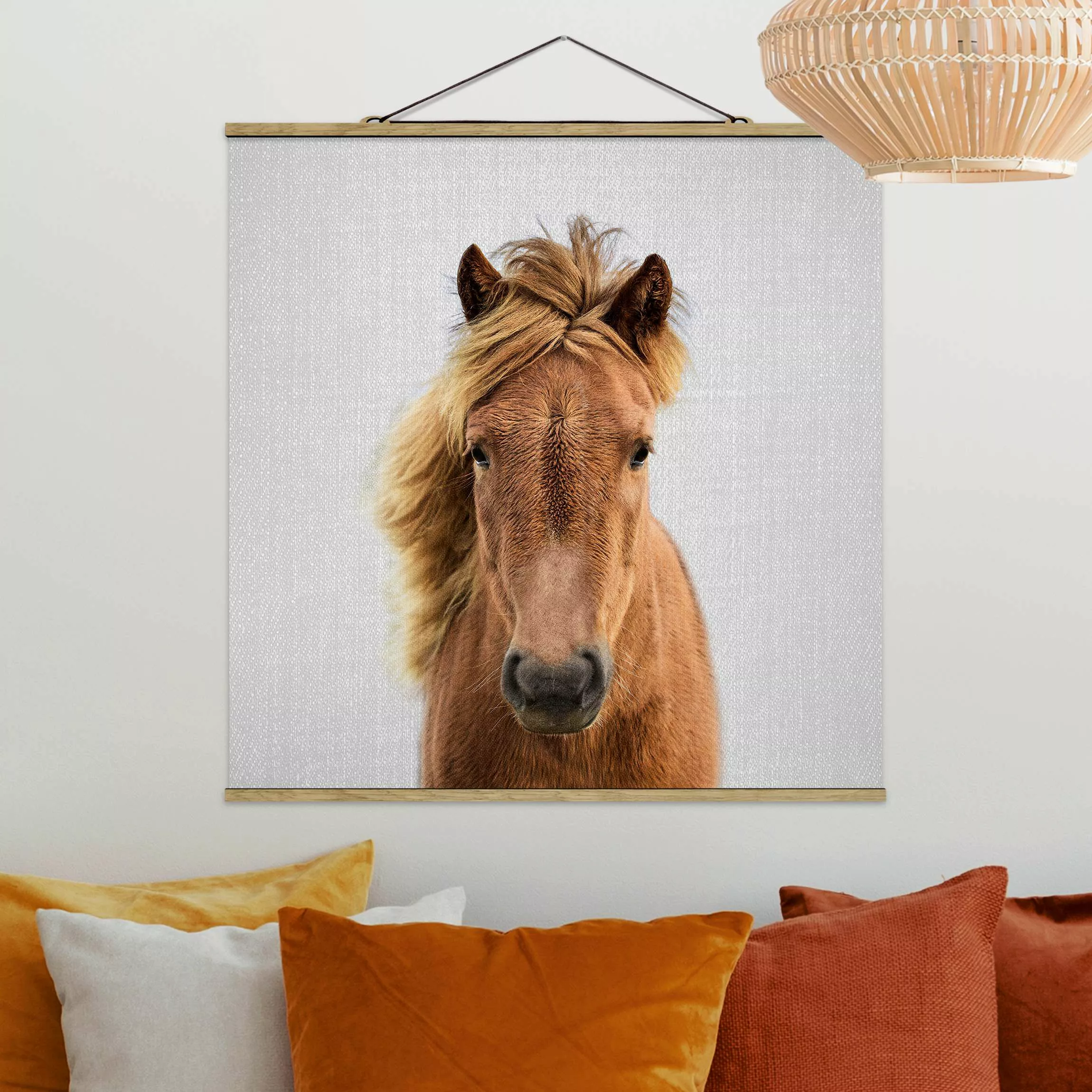 Stoffbild mit Posterleisten Pferd Pauline günstig online kaufen