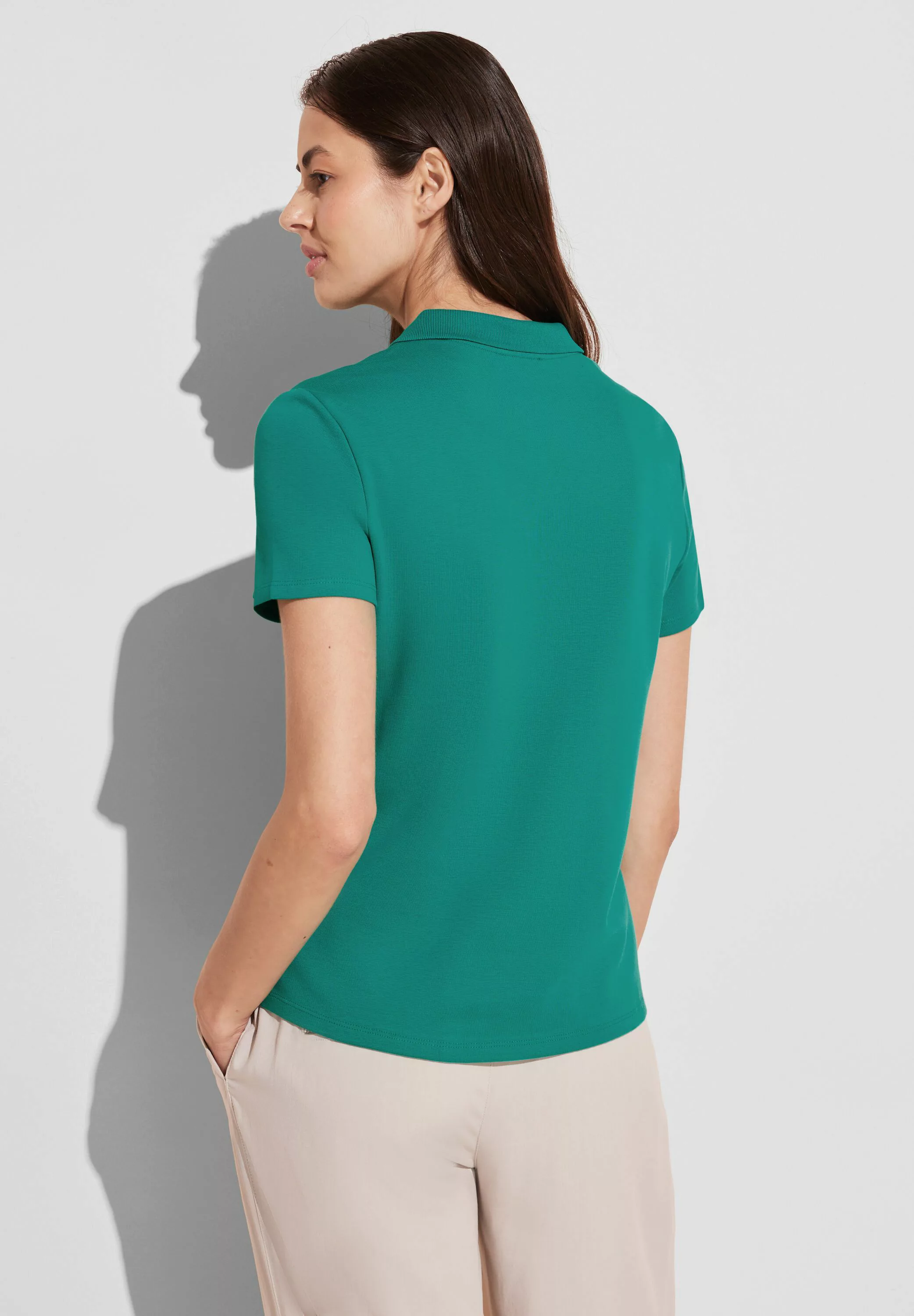 STREET ONE Poloshirt, aus Baumwolle mit Stretchante günstig online kaufen