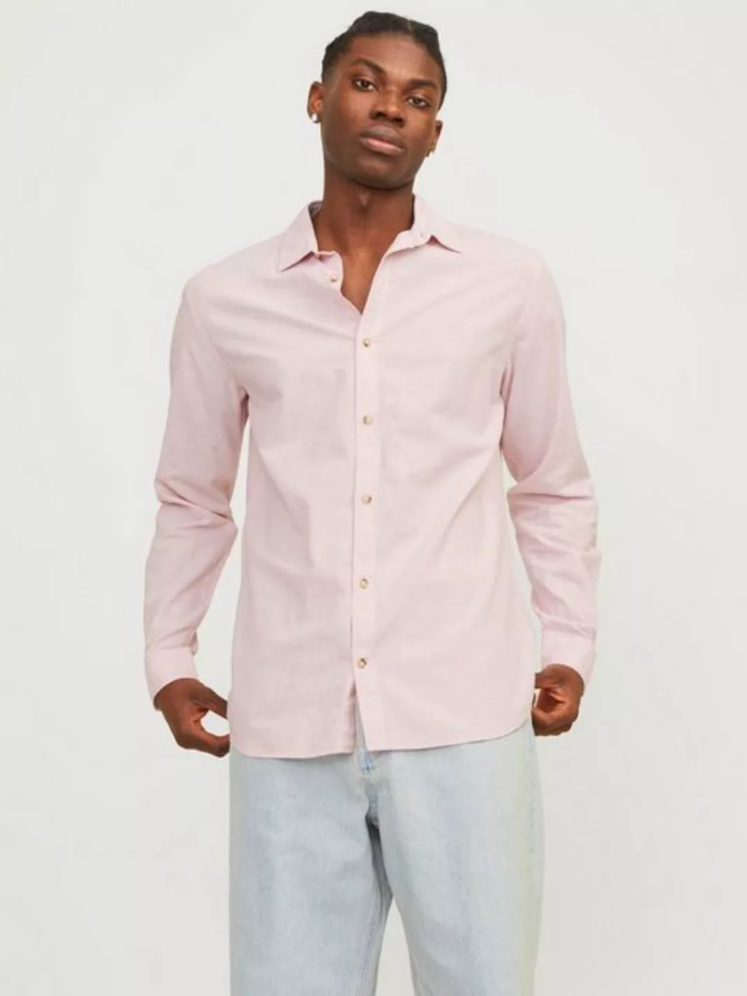 Jack & Jones Langarmhemd JJESUMMER LINEN BLEND SHIRT LS SN günstig online kaufen