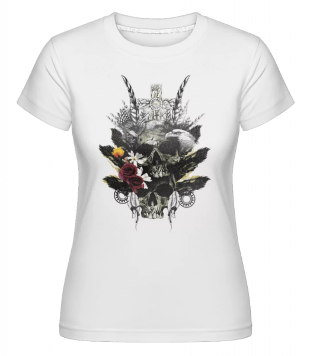 Feder Totenköpfe · Shirtinator Frauen T-Shirt günstig online kaufen