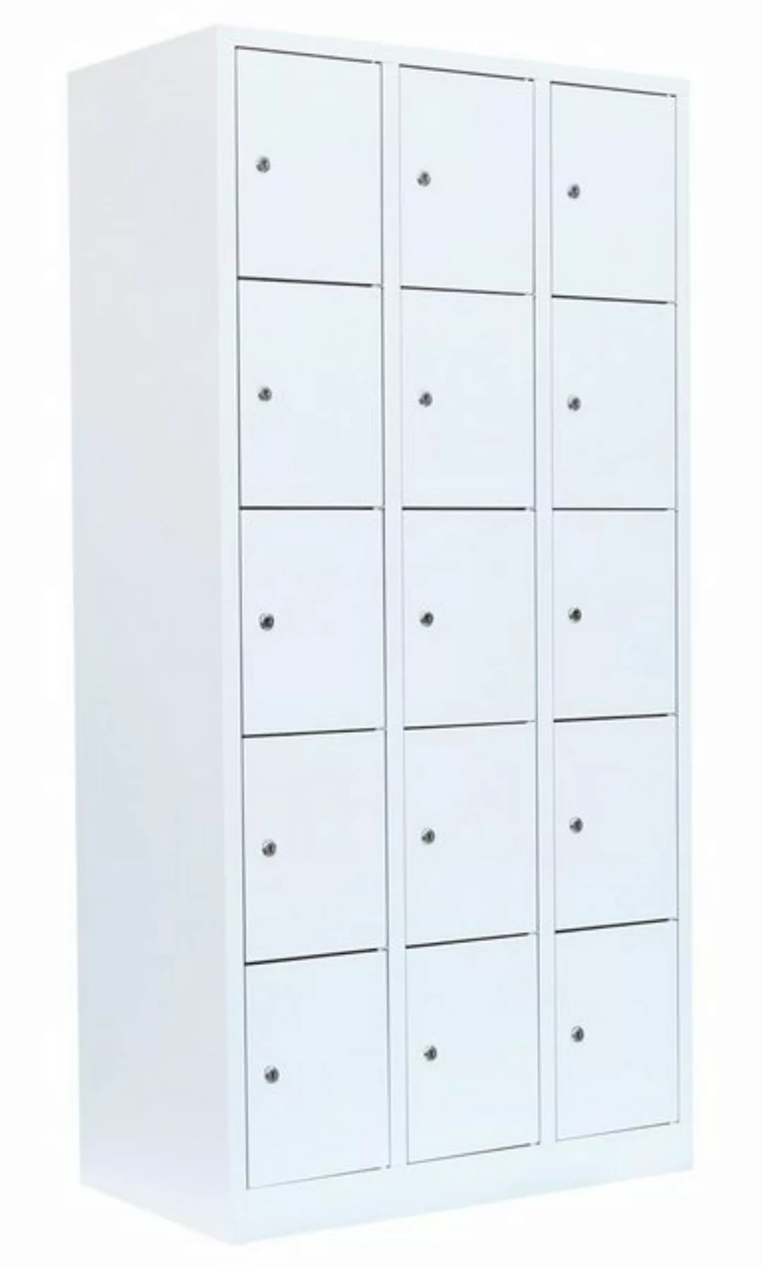 Steelboxx Fächerschrank Lüllmann® Schließfachschrank, 3 Abteile, 15 Fächer, günstig online kaufen