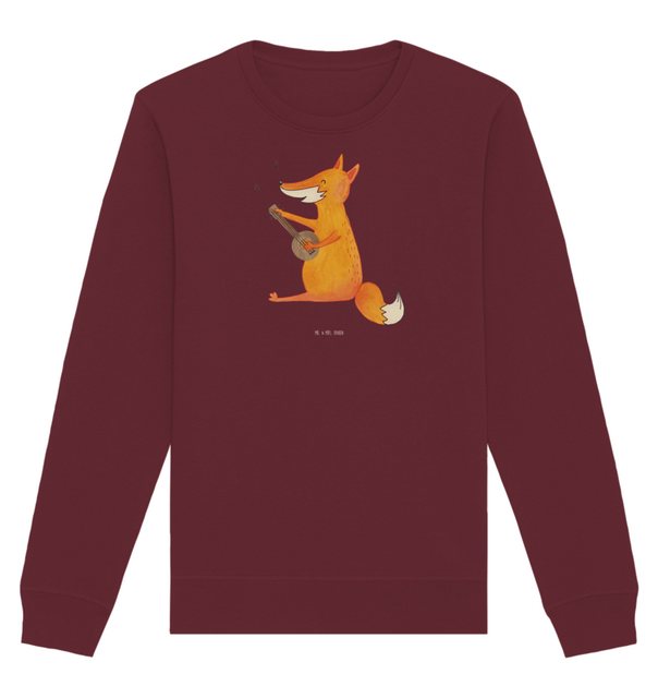 Mr. & Mrs. Panda Longpullover Größe L Fuchs Gitarre - Burgundy - Geschenk, günstig online kaufen