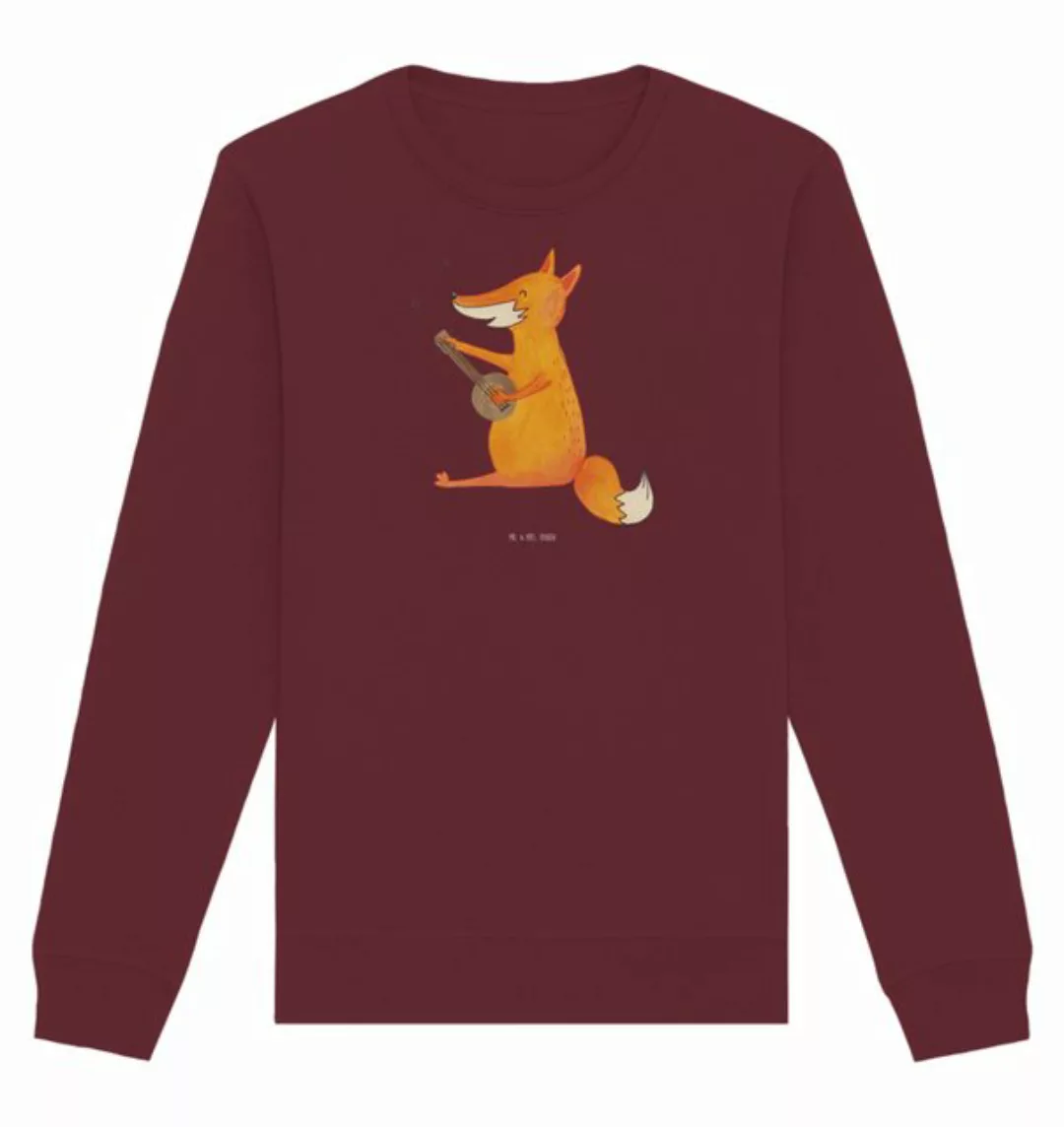 Mr. & Mrs. Panda Longpullover Größe XXL Fuchs Gitarre - Burgundy - Geschenk günstig online kaufen