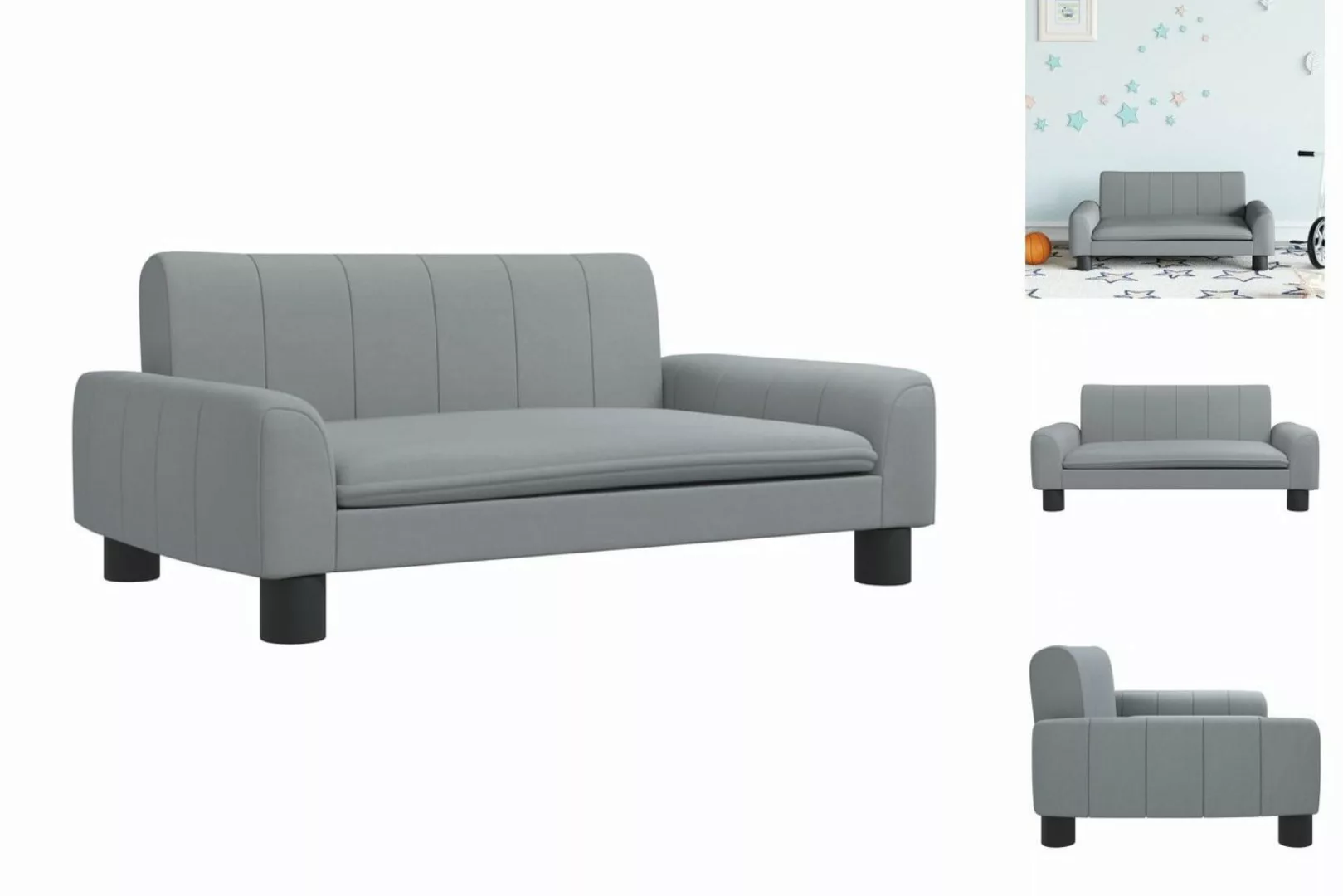 vidaXL Kindersofa Kindersofa Dunkelgrau 70x45x30 cm Stoff Kindercouch Kinde günstig online kaufen