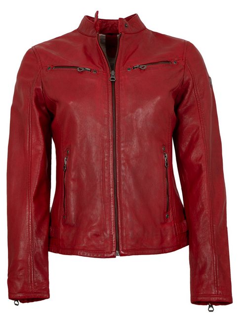 Gipsy Lederjacke GWDjura Gipsy - Damen Echtleder Lederjacke Lammnappa rot günstig online kaufen