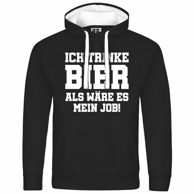 deinshirt Kapuzenpullover Herren Kapuzenpullover Ich trinke Bier als wäre e günstig online kaufen