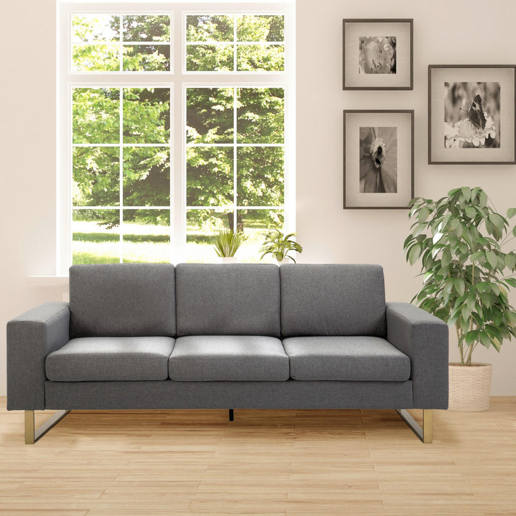 HOMCOM 3-Sitzer Sofa, Set 1 Teile, 3-Sitzer Sessel Sitzmöbel Loungesofa Arm günstig online kaufen