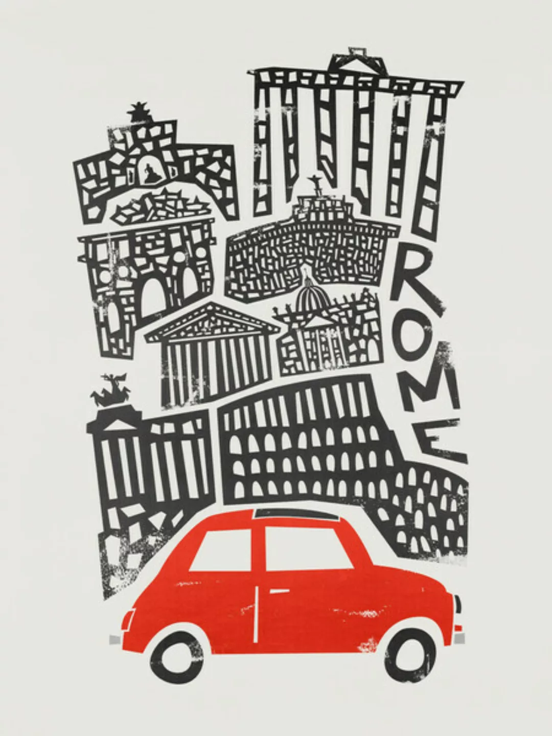 Poster / Leinwandbild - Rome Cityscape günstig online kaufen