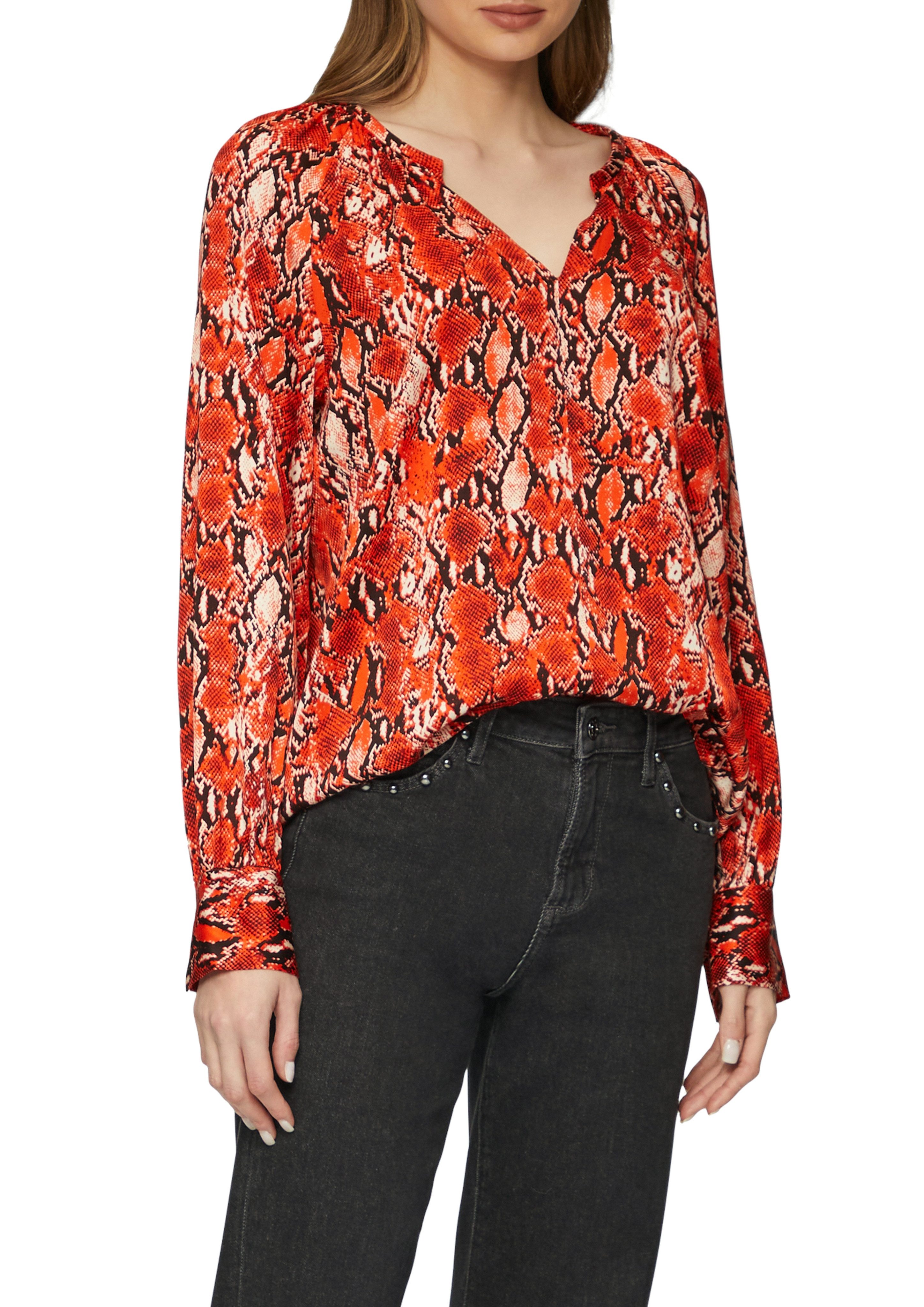 s.Oliver Langarmbluse mit All-Over Print günstig online kaufen