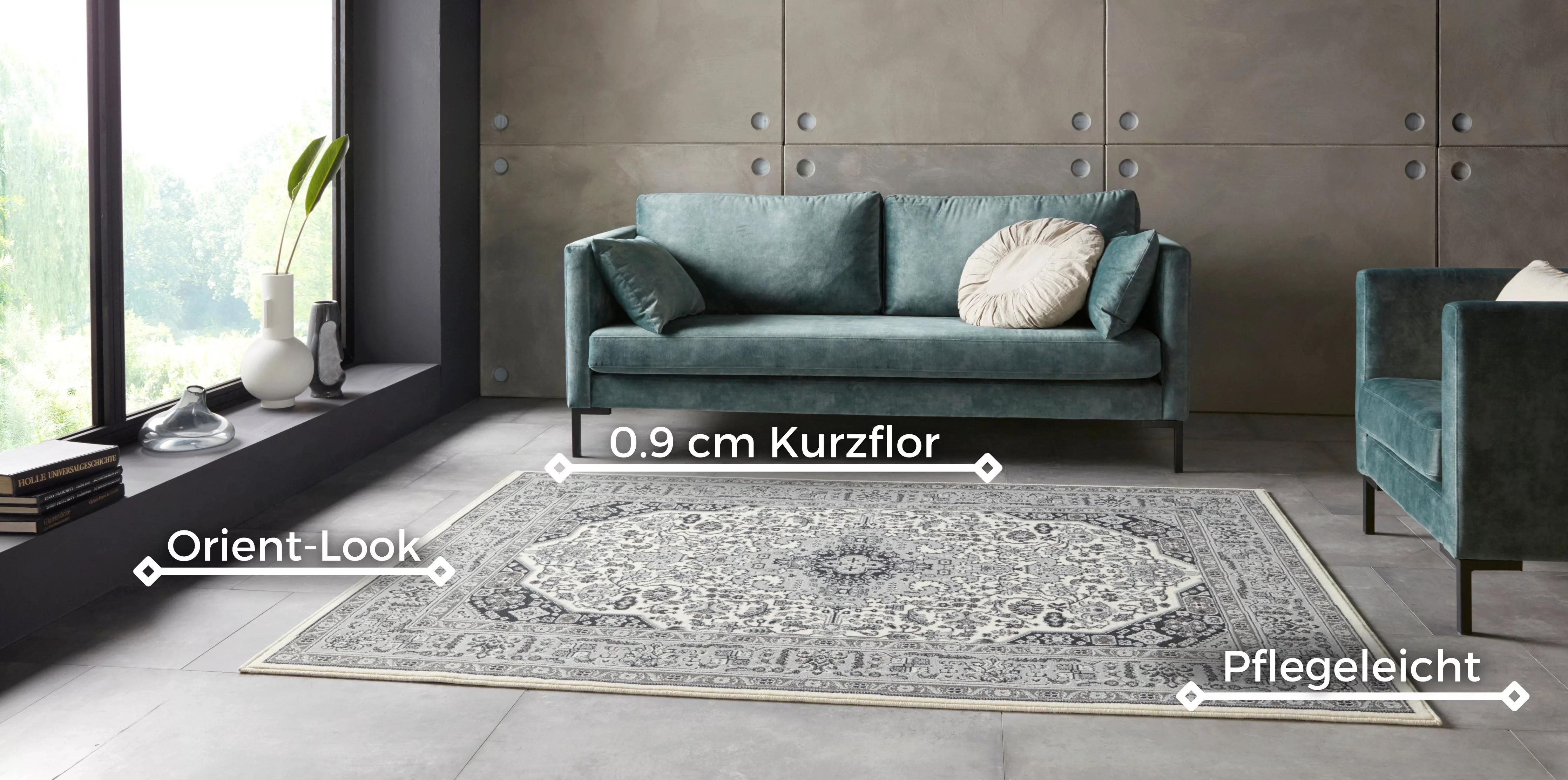 NOURISTAN Teppich »Skazar Isfahan«, rechteckig, Kurzflor, Orient, Teppich, günstig online kaufen