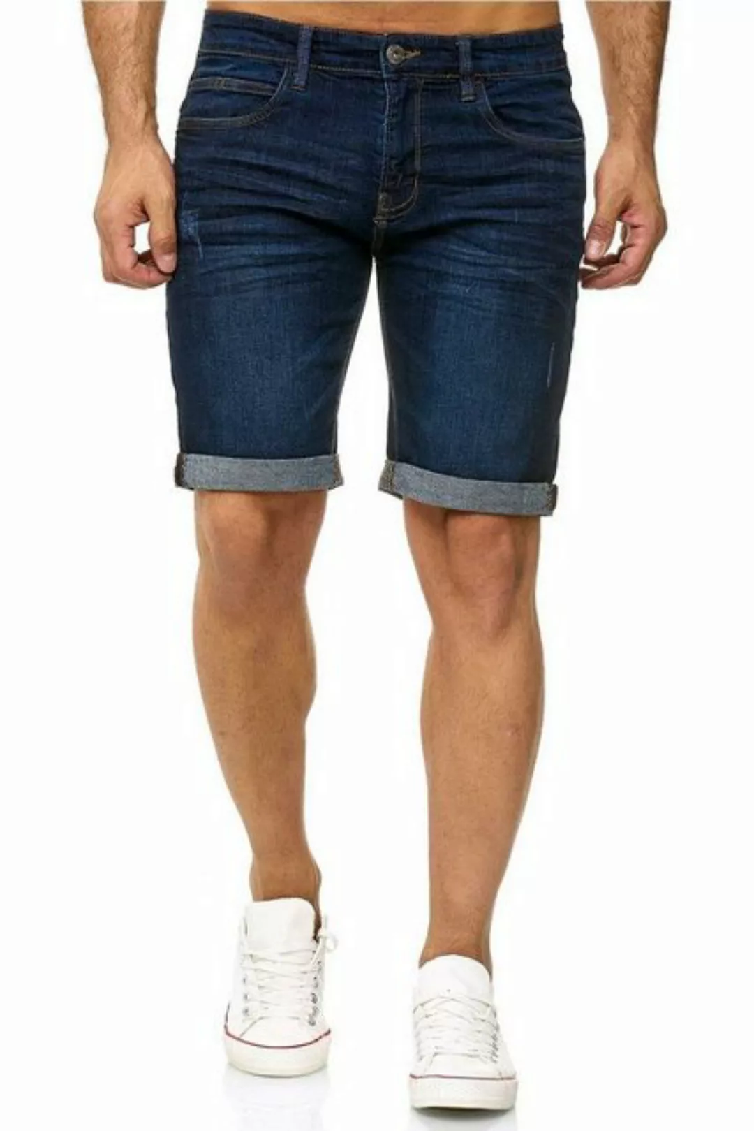 Indicode Shorts Kaden Jeans im Used Look günstig online kaufen