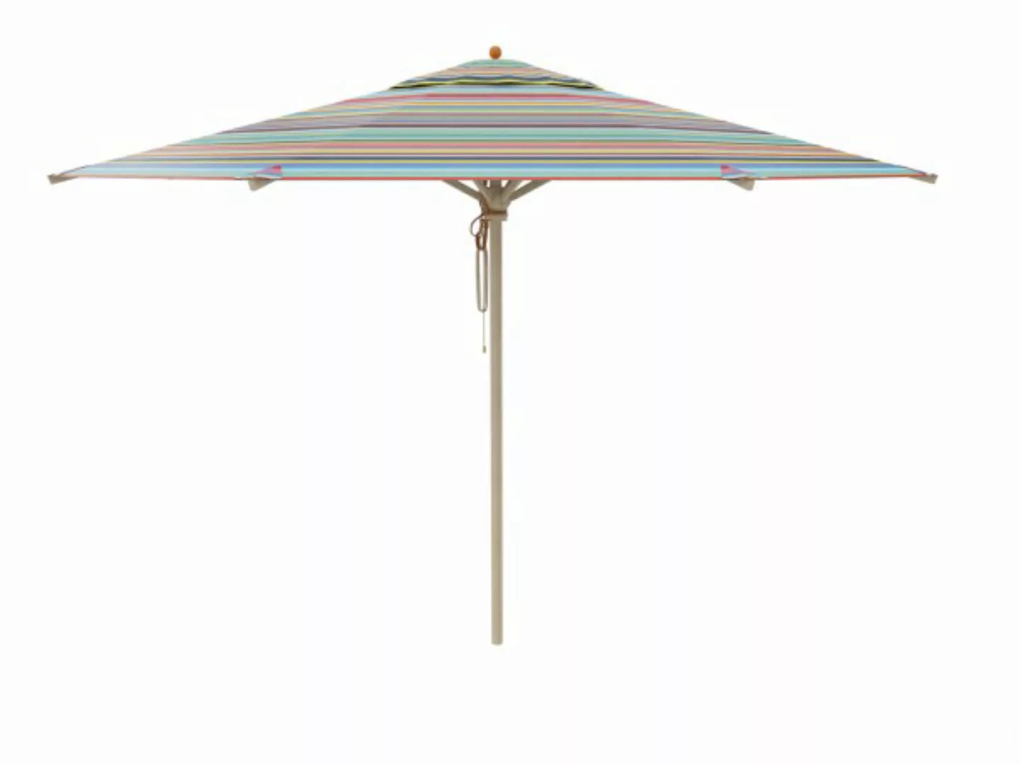 Hochwertiger Sonnenschirm Ø 350 cm Klassiker Multicolor mit Flaschenzug günstig online kaufen