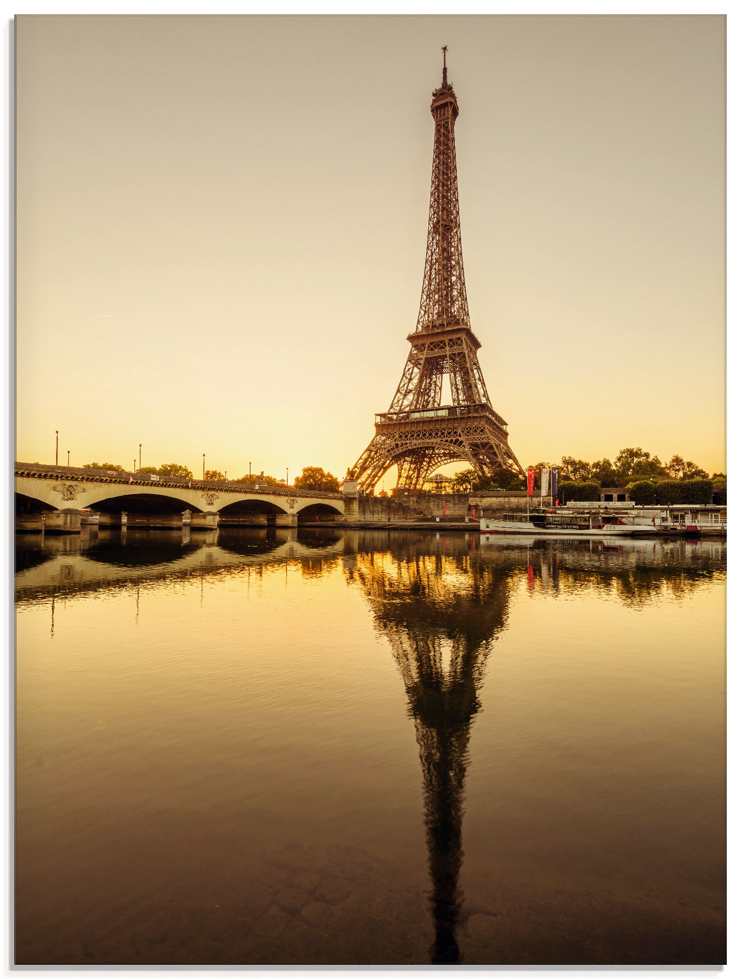 Artland Glasbild "Paris Eiffelturm V", Gebäude, (1 St.), in verschiedenen G günstig online kaufen