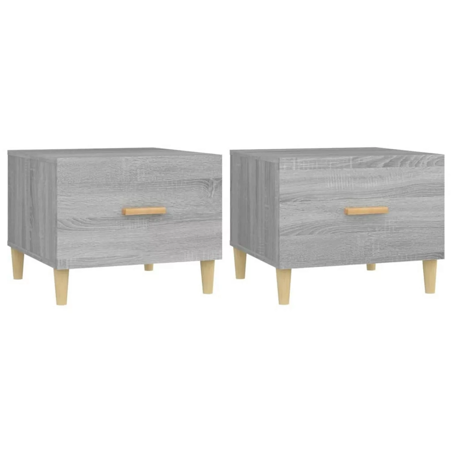 vidaXL Couchtische 2 Stk. Grau Sonoma 50x50x40 cm Holzwerkstoff Modell 5 günstig online kaufen