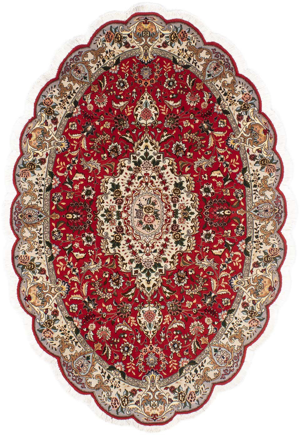 morgenland Orientteppich »Perser - Täbriz - Royal oval - 195 x 130 cm - rot günstig online kaufen