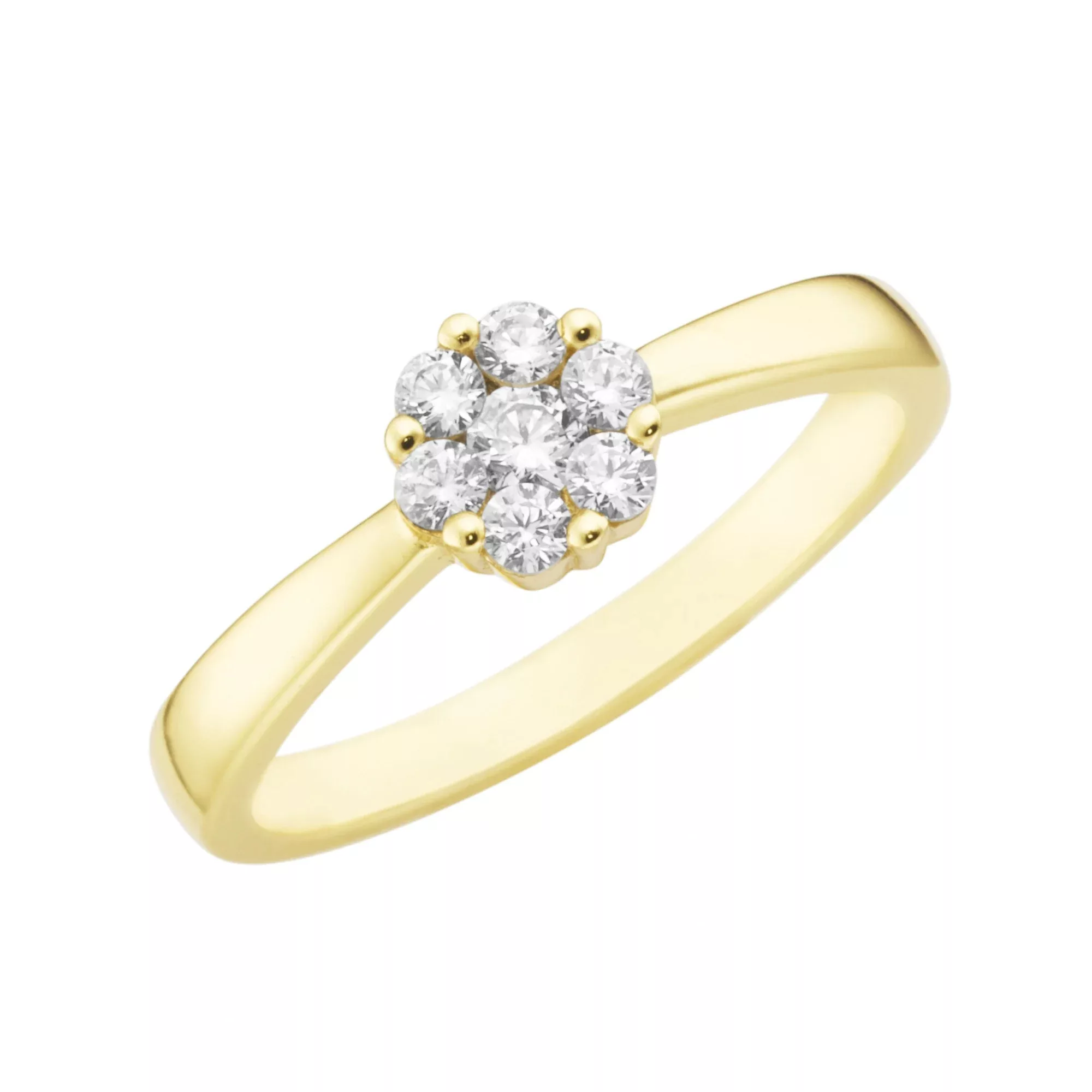 Smart Jewel Fingerring "Blüte, Zirkonia Steine, Silber 925" günstig online kaufen