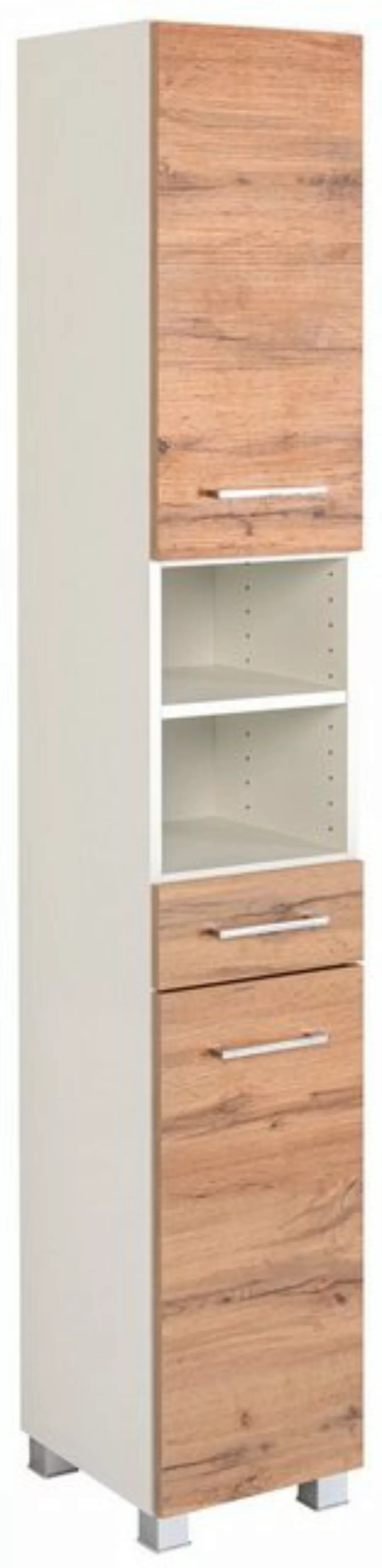 HELD MÖBEL Hochschrank Seitenschrank Paris 30 cm graphitgrau/Wotaneiche günstig online kaufen