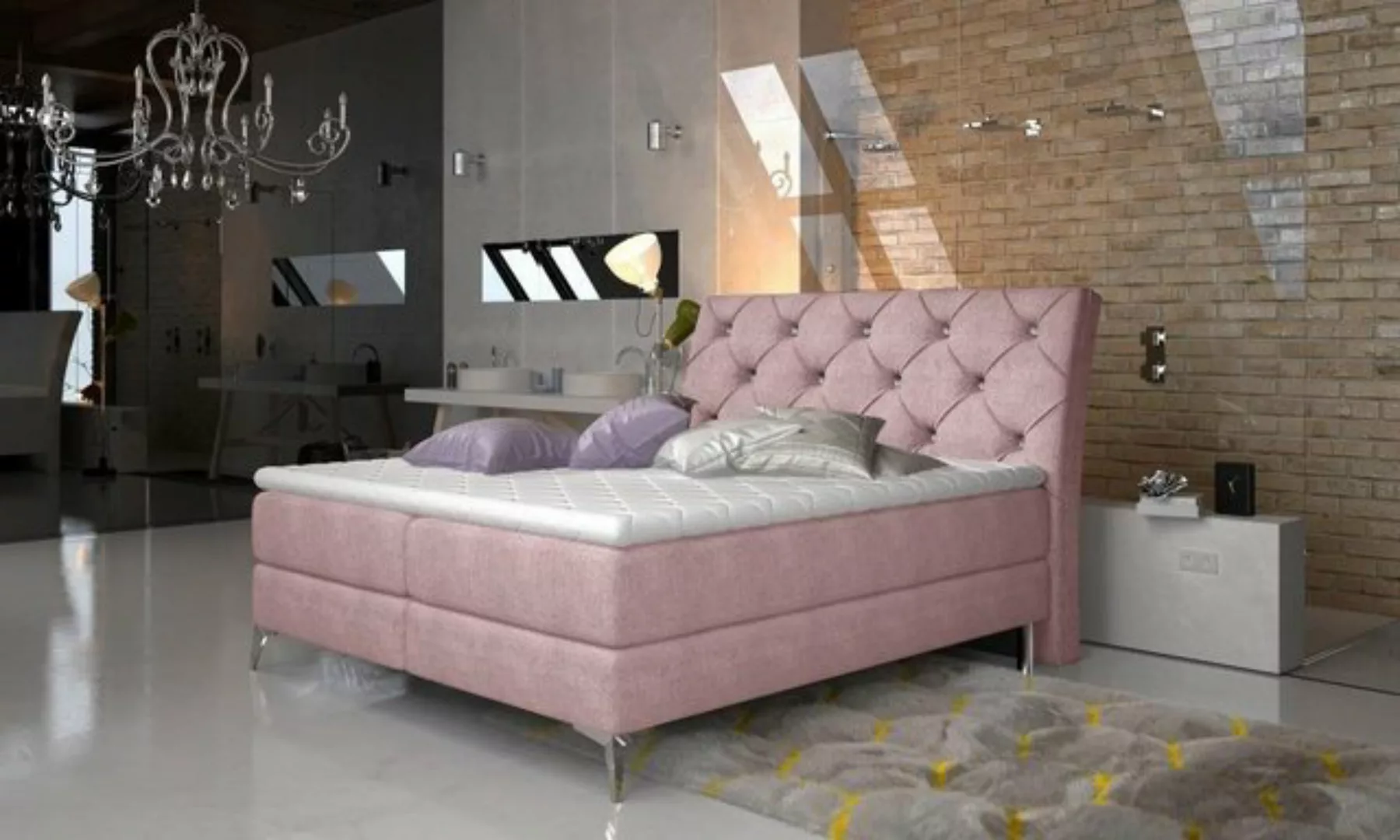 JVmoebel Bett Bett Textil Polster Doppel Design Barock Modern Stil günstig online kaufen