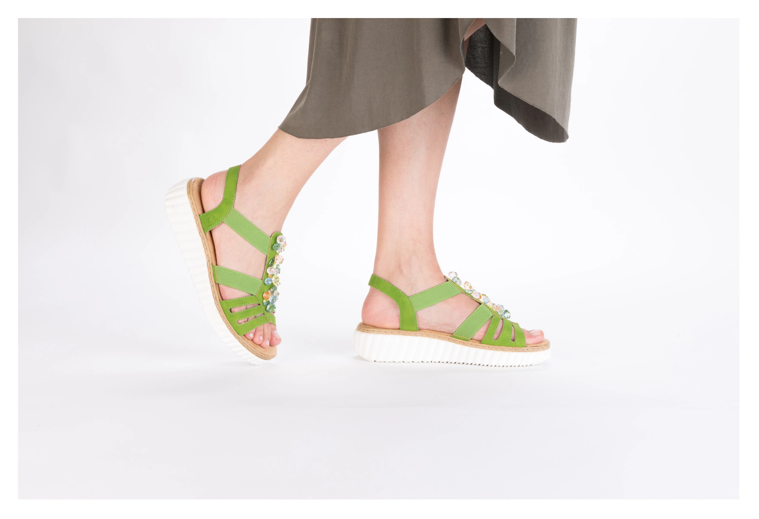 Rieker Plateausandale, Sommerschuh, Sandale, Urlaubschuh mit Gummizügen für günstig online kaufen