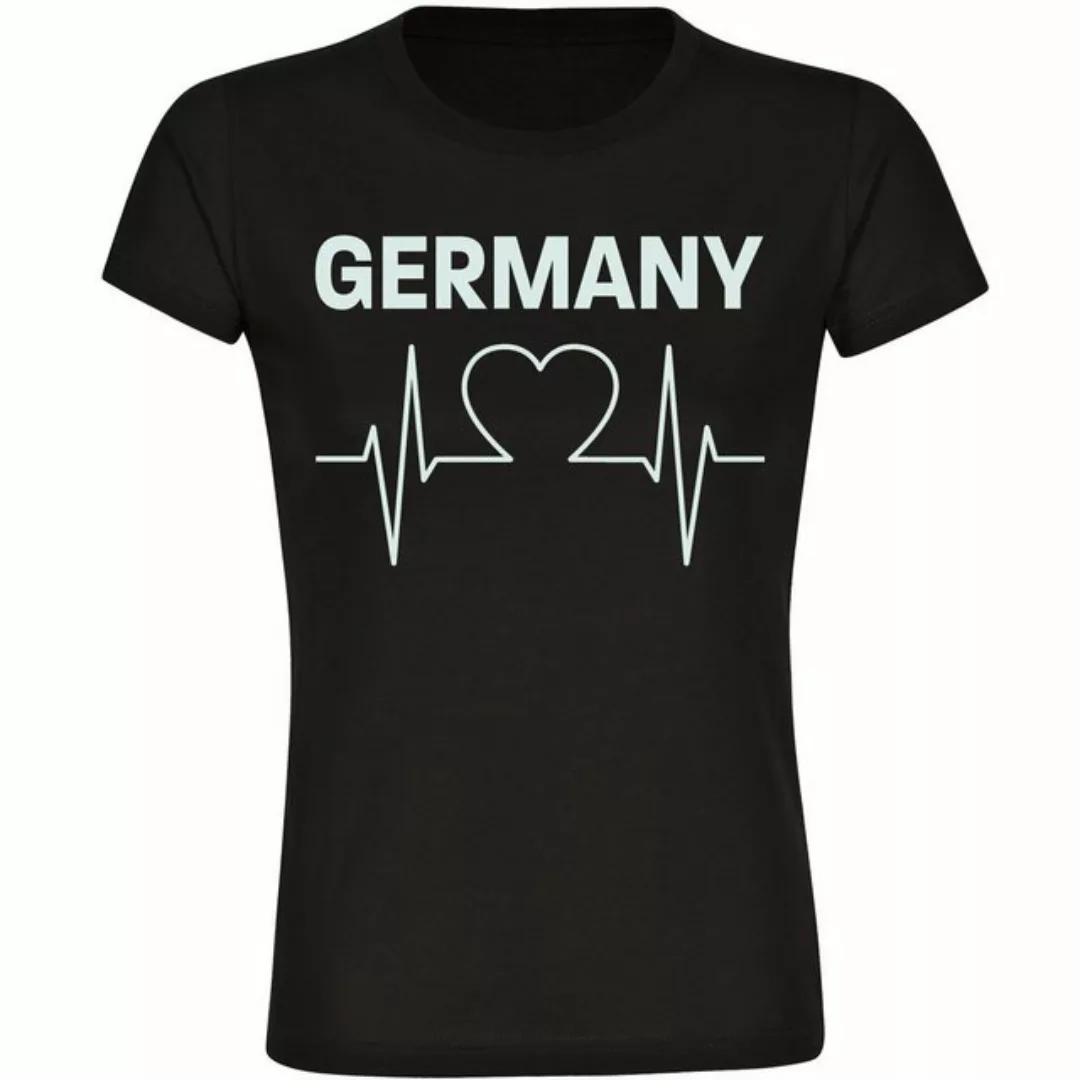 multifanshop T-Shirt Damen Germany - Herzschlag - Frauen günstig online kaufen