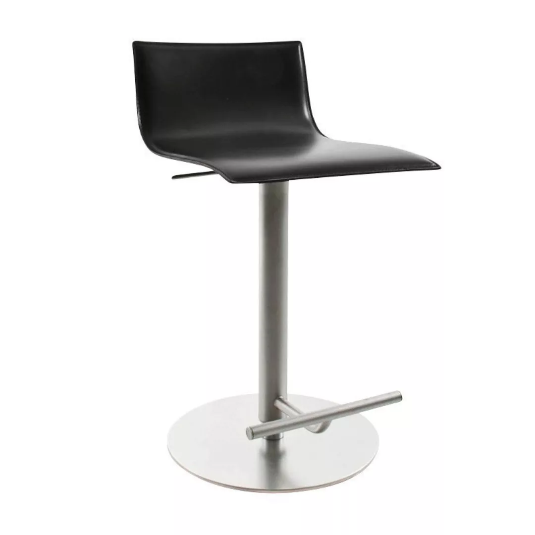 la palma - Thin S24 Barhocker Sitzfläche Leder 54-79cm - dunkelbraun/Sitzfl günstig online kaufen