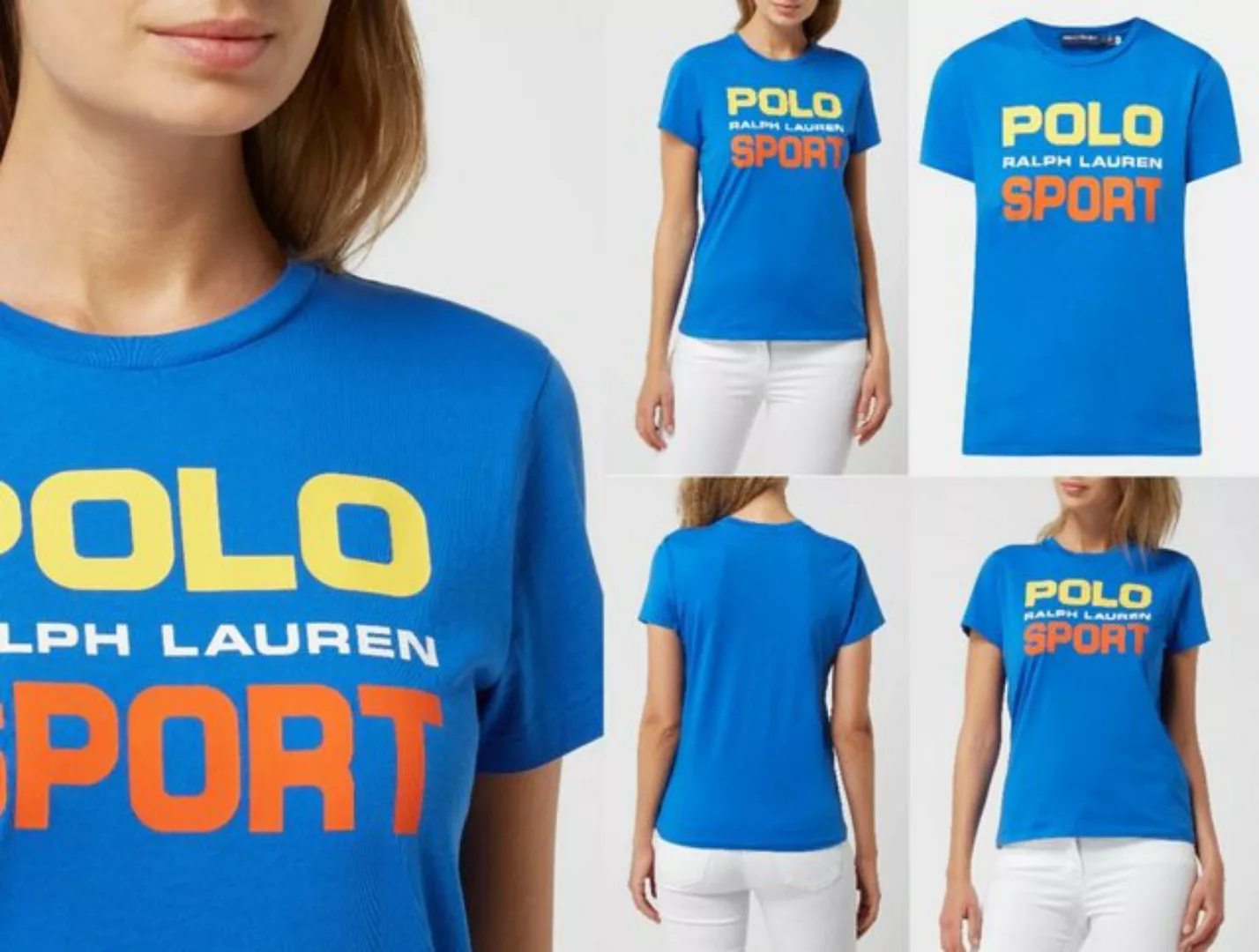 Ralph Lauren T-Shirt POLO RALPH LAUREN Rainbow Logo T-shirt Retro Preppy Sh günstig online kaufen