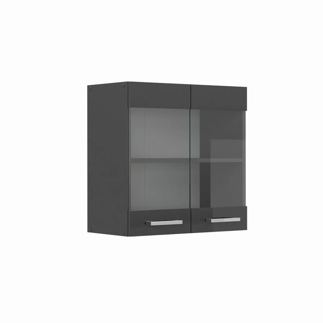 Vicco Glashängeschrank R-Line, Anthrazit Hochglanz/Anthrazit, 60 günstig online kaufen