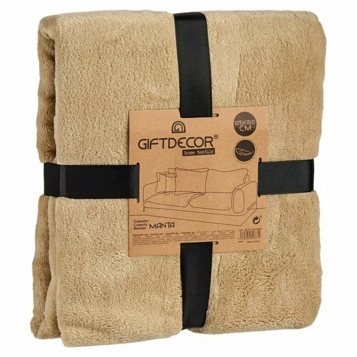 Fleece-decke Beige (125 X 150 Cm) günstig online kaufen