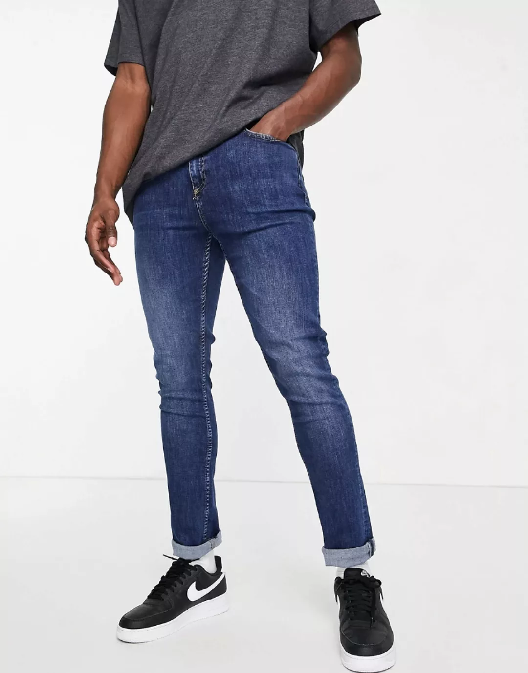 LDN DNM – Skinny-Jeans-Blau günstig online kaufen
