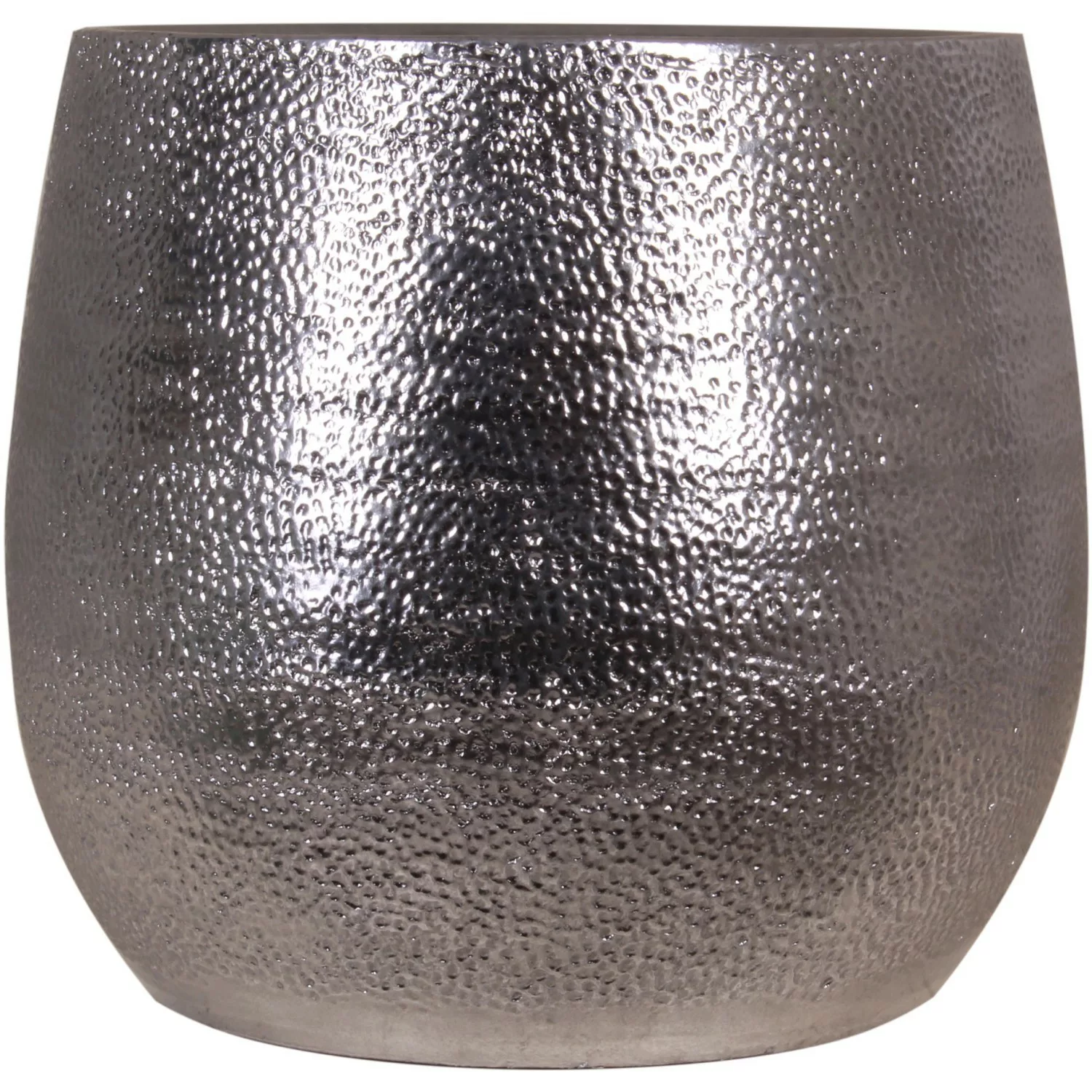 Keramik-Übertopf Hammerschlag Ø 34 cm x 31 cm Silber günstig online kaufen