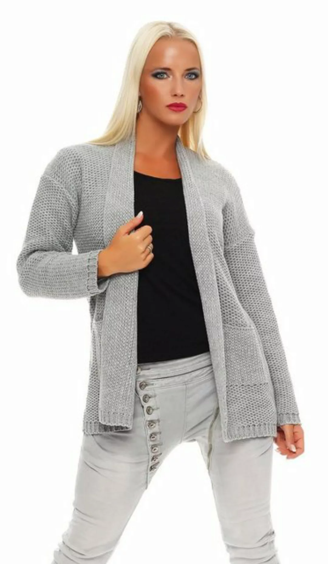 Mississhop Cardigan Strickjacke Cardigan Jacke Sweatshirt M.3007 günstig online kaufen