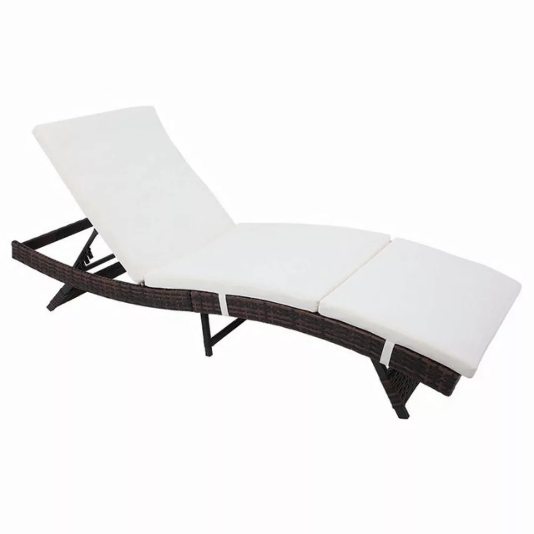 DOTMALL Bett S-shaped Brown Gradient Woven Rattan Bed Iron Frame 195*68*33c günstig online kaufen