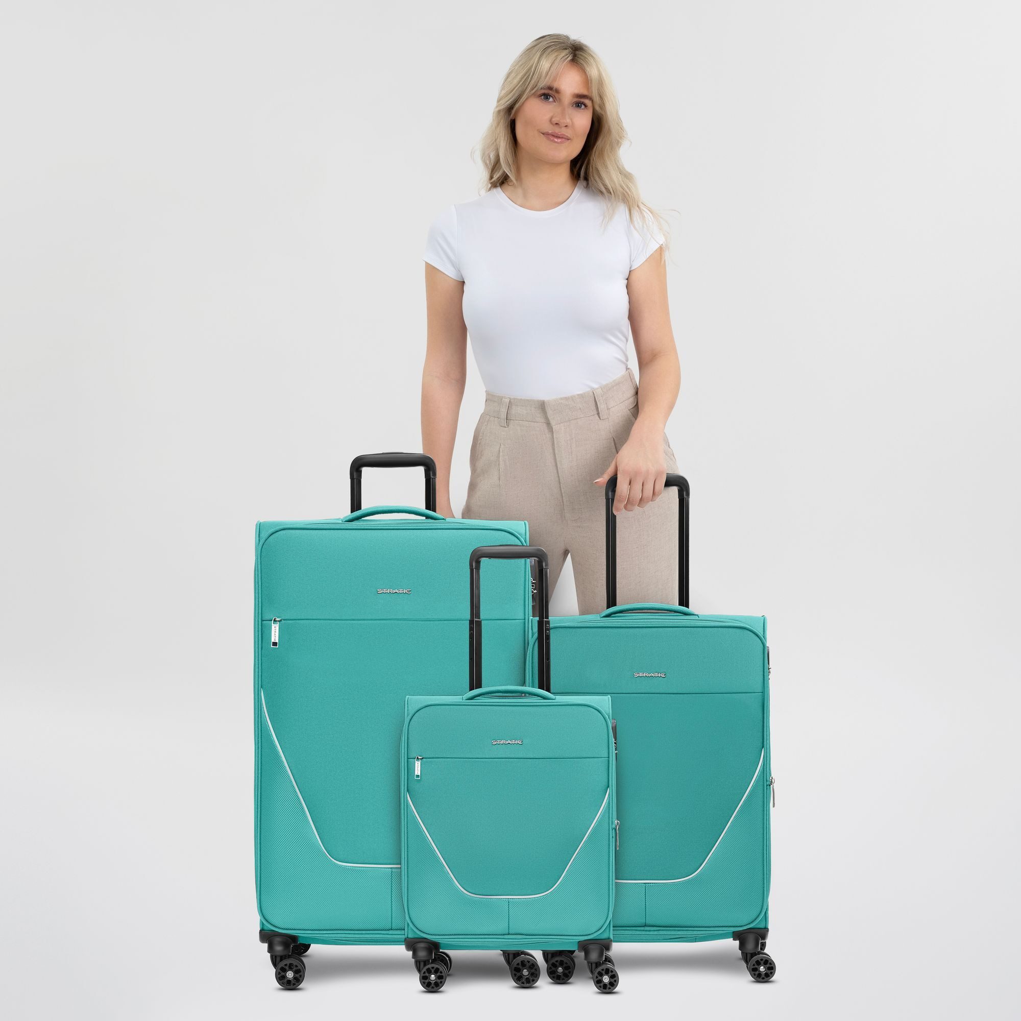 Stratic Trolleyset taska, 4 Rollen, (3-teilig, günstig online kaufen