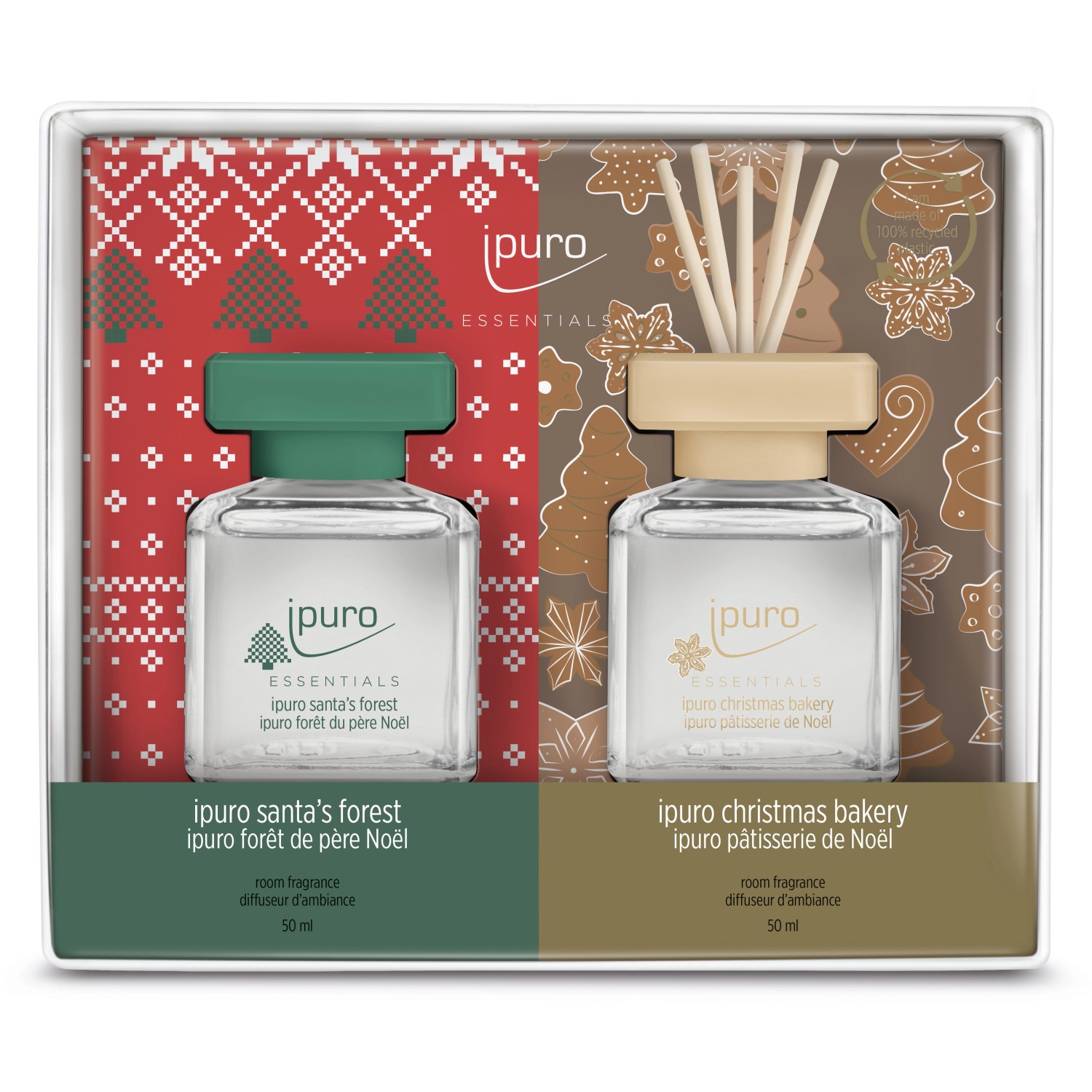 Ipuro Raumduft-Set Essentials Christmas Bakery & Santa´s Forest 2 x 50 ml günstig online kaufen