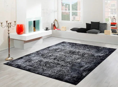 meinTeppich Kurzflorteppich  Palermo ¦ grau ¦ Synthetische Fasern ¦ Maße (c günstig online kaufen