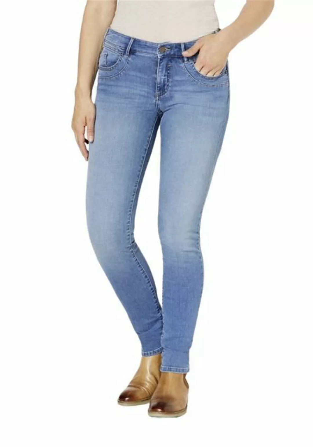 Paddock`s Damen Jeans LUCY MOTION & COMFORT - Skinny Fit - Blau - Mid Blue günstig online kaufen