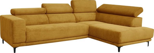 alina Ecksofa "Hikari", wahlweise mit Sitzvorzug, in modernem Cordstoff, Br günstig online kaufen