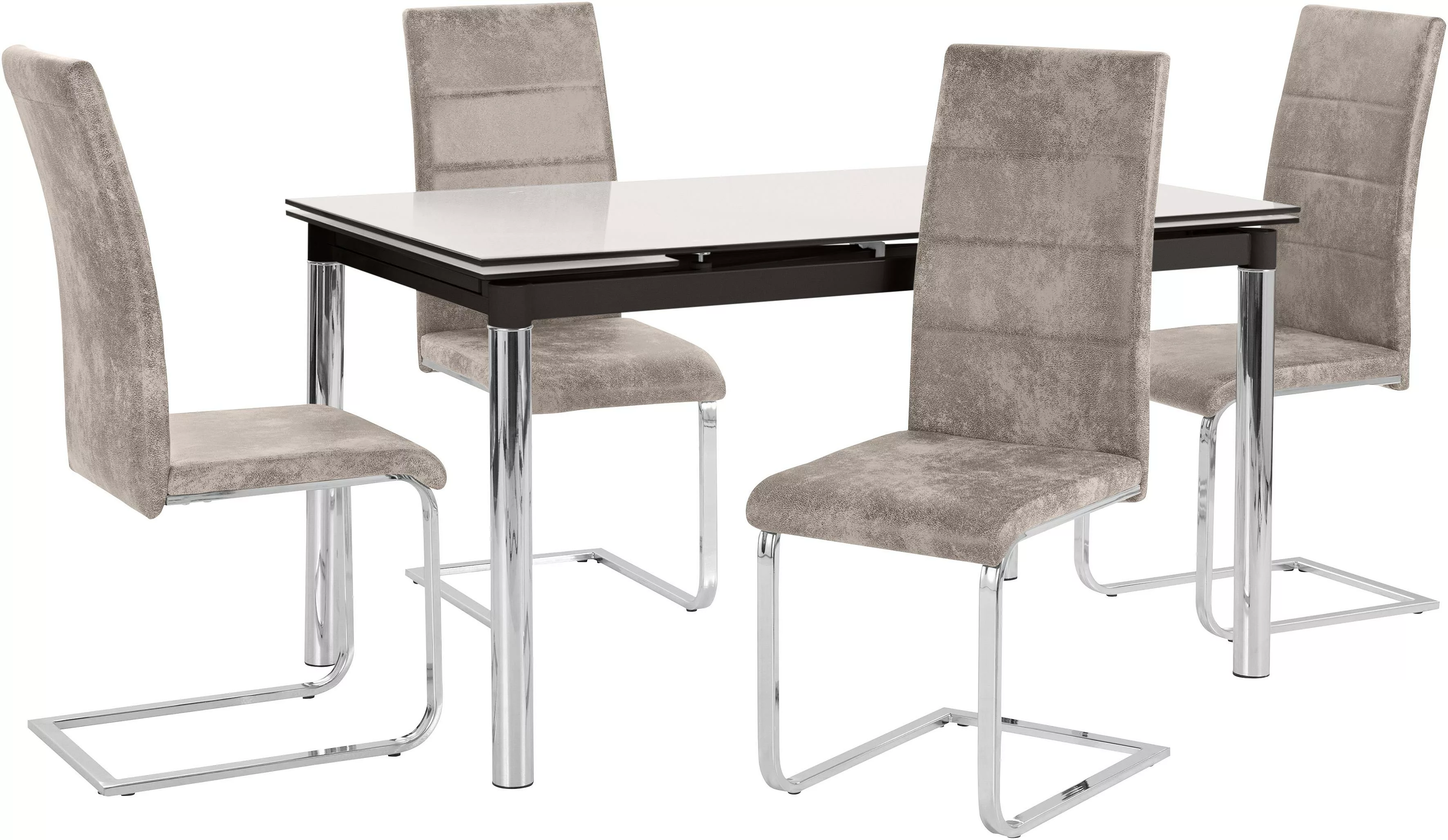 INOSIGN Essgruppe "Nelson/Cosy", (Set, 5 tlg.), mit 4 Stühlen, Tisch auszie günstig online kaufen