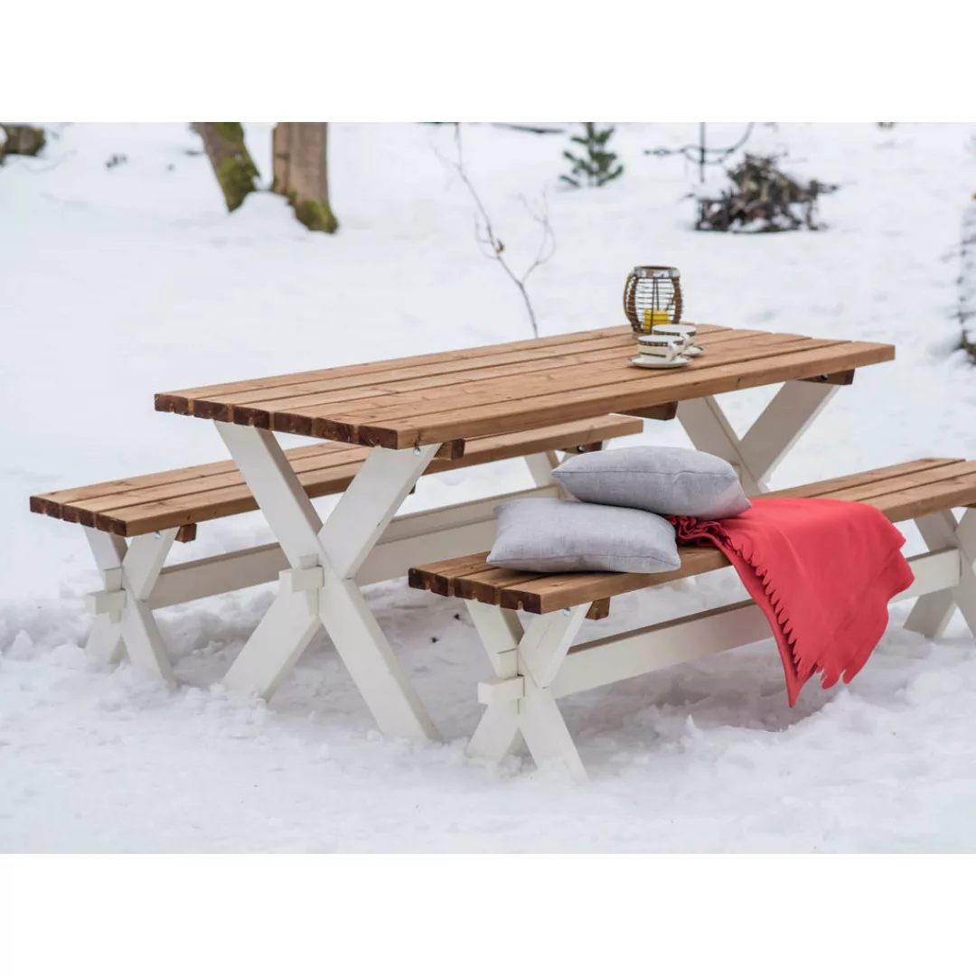 AXI Picknicktisch Celine braun Holz B/H/T: ca. 112x70x177 cm günstig online kaufen