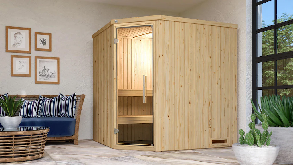 Weka Sauna Varberg 2, Glastür Graphit günstig online kaufen