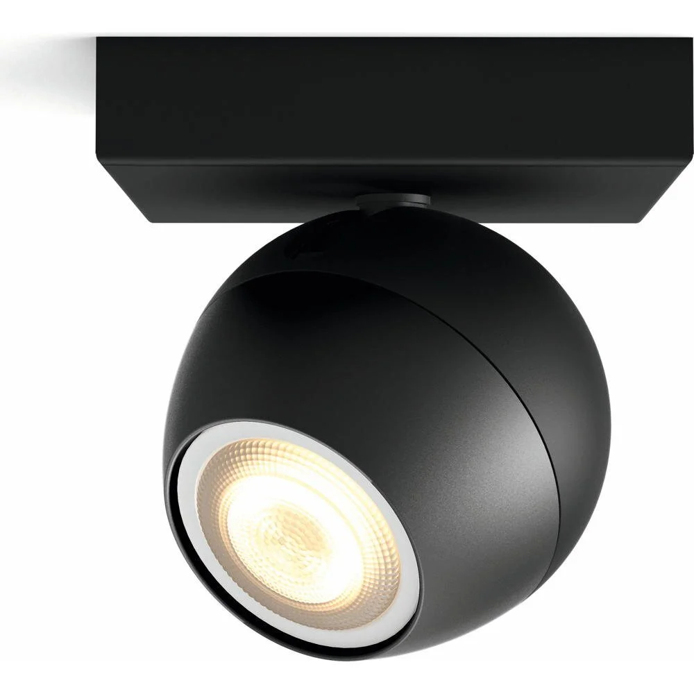 Philips Hue Bluetooth White Ambiance LED Deckenspot Buckram in Schwarz 5W 3 günstig online kaufen