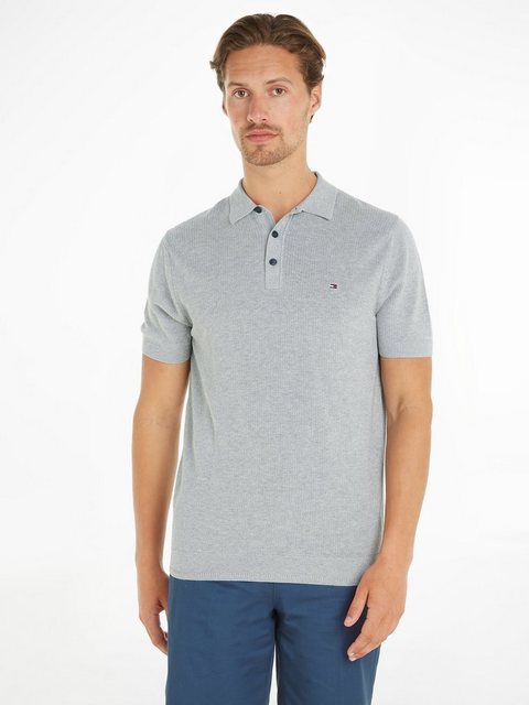 Tommy Hilfiger Poloshirt CHAIN RIDGE STRUCTURE SS POLO mit Logostickerei au günstig online kaufen