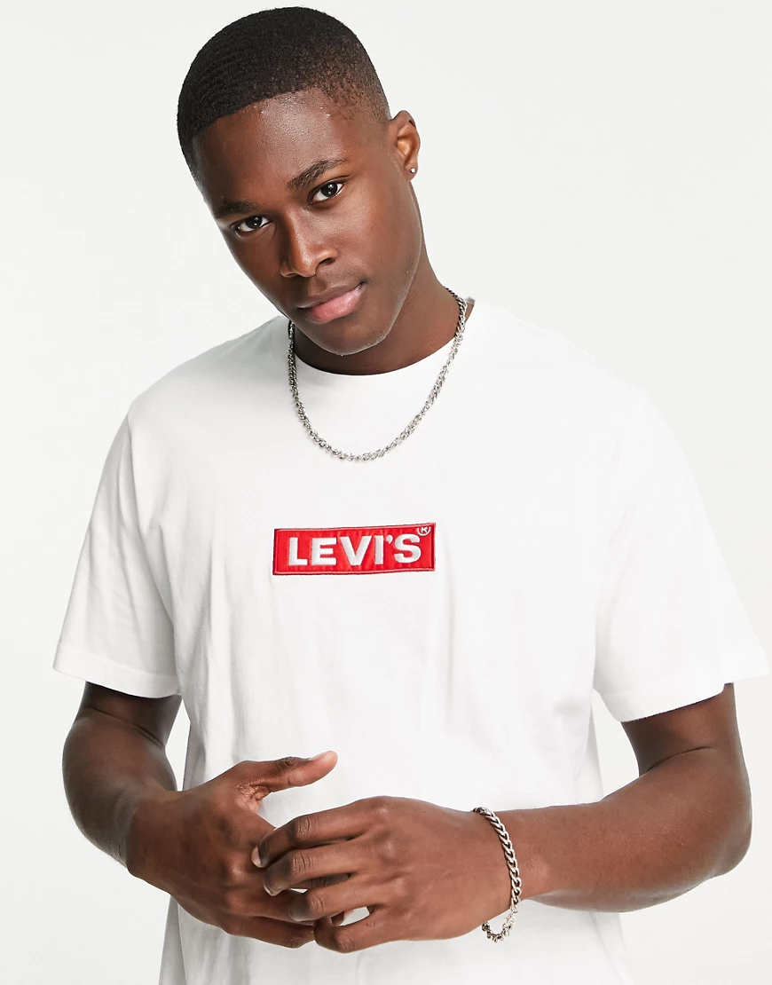 Levi's – Boxtab – T-Shirt in Weiß günstig online kaufen