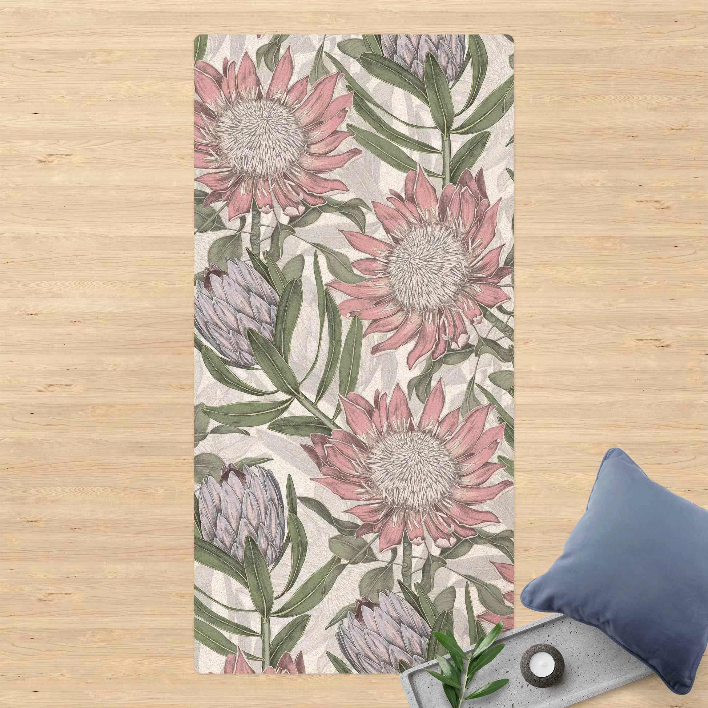 Kork-Teppich Florale Eleganz Protea günstig online kaufen