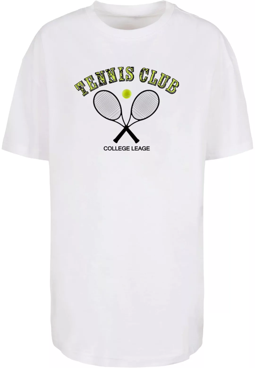 Merchcode T-Shirt "Merchcode Damen Ladies Tennis Club Boyfriend Tee" günstig online kaufen