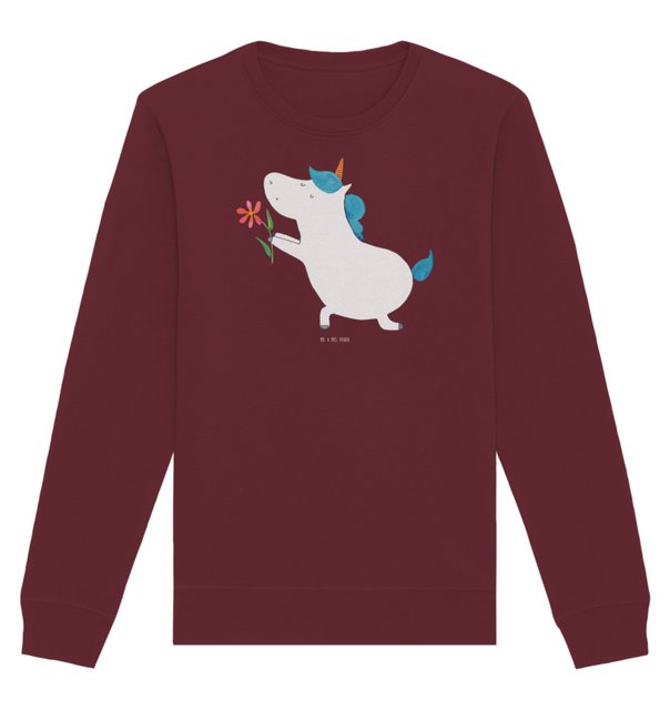 Mr. & Mrs. Panda Longpullover Größe S Einhorn Blume - Burgundy - Geschenk, günstig online kaufen