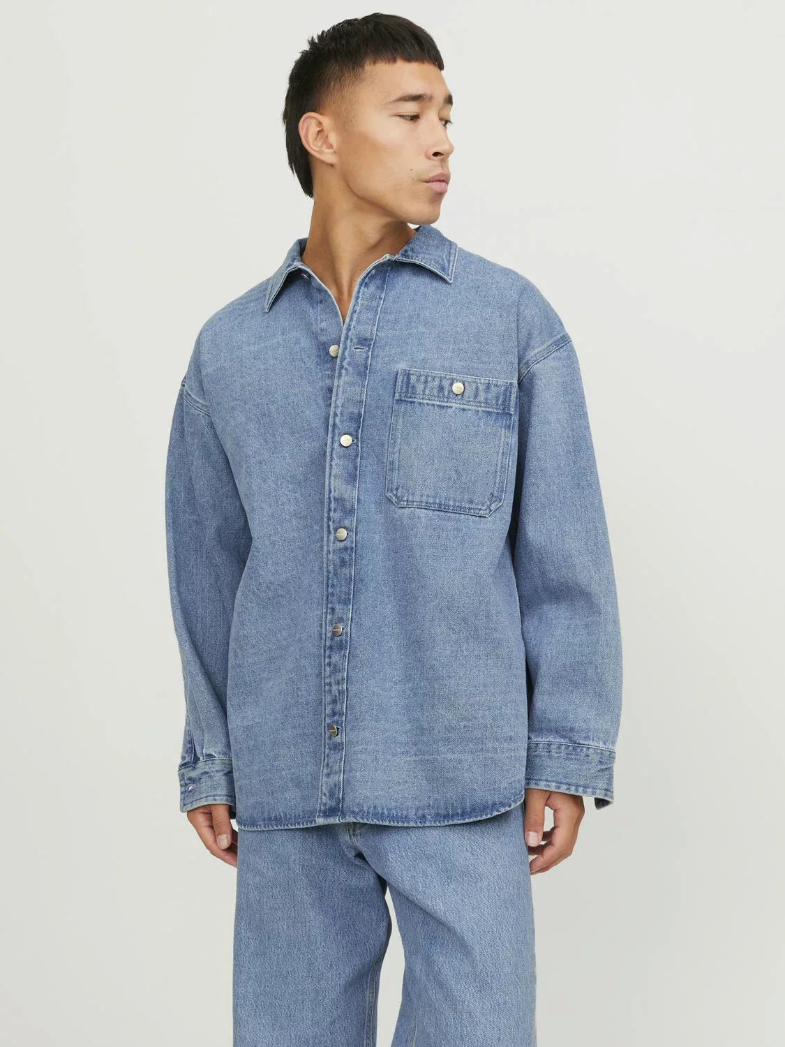 Jack & Jones Langarmhemd "JORSANTORINI DENIM OVERSHIRT LS SN" günstig online kaufen