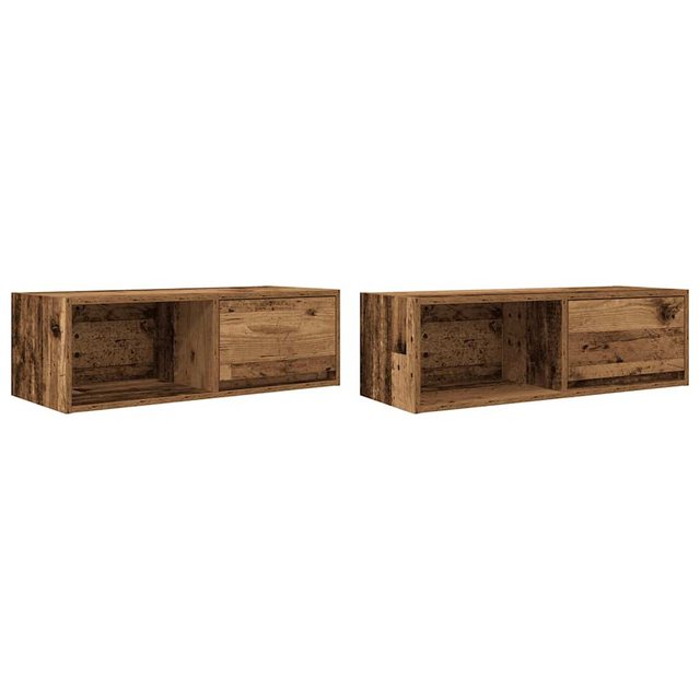 vidaXL TV-Schrank TV-Schränke 2 Stk. Altholz-Optik 80x31x25,5 cm Holzwerkst günstig online kaufen