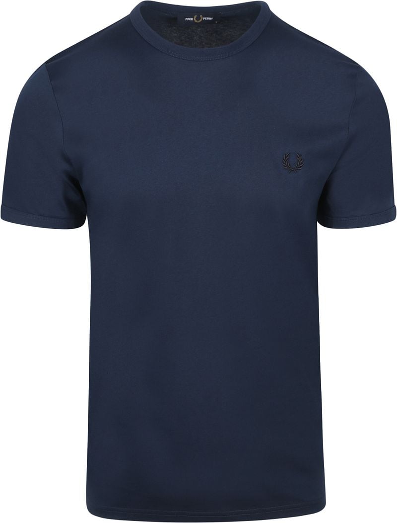 Fred Perry T-shirt Ringer Tennis Blue - Größe L günstig online kaufen